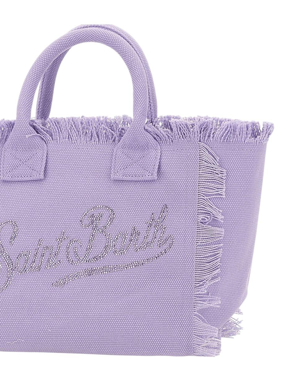 Borsa Colette Strass MC2 Saint Barth in canvas lavanda con tracolla-Mc2 Saint Barth-Borse a mano-Vittorio Citro Boutique