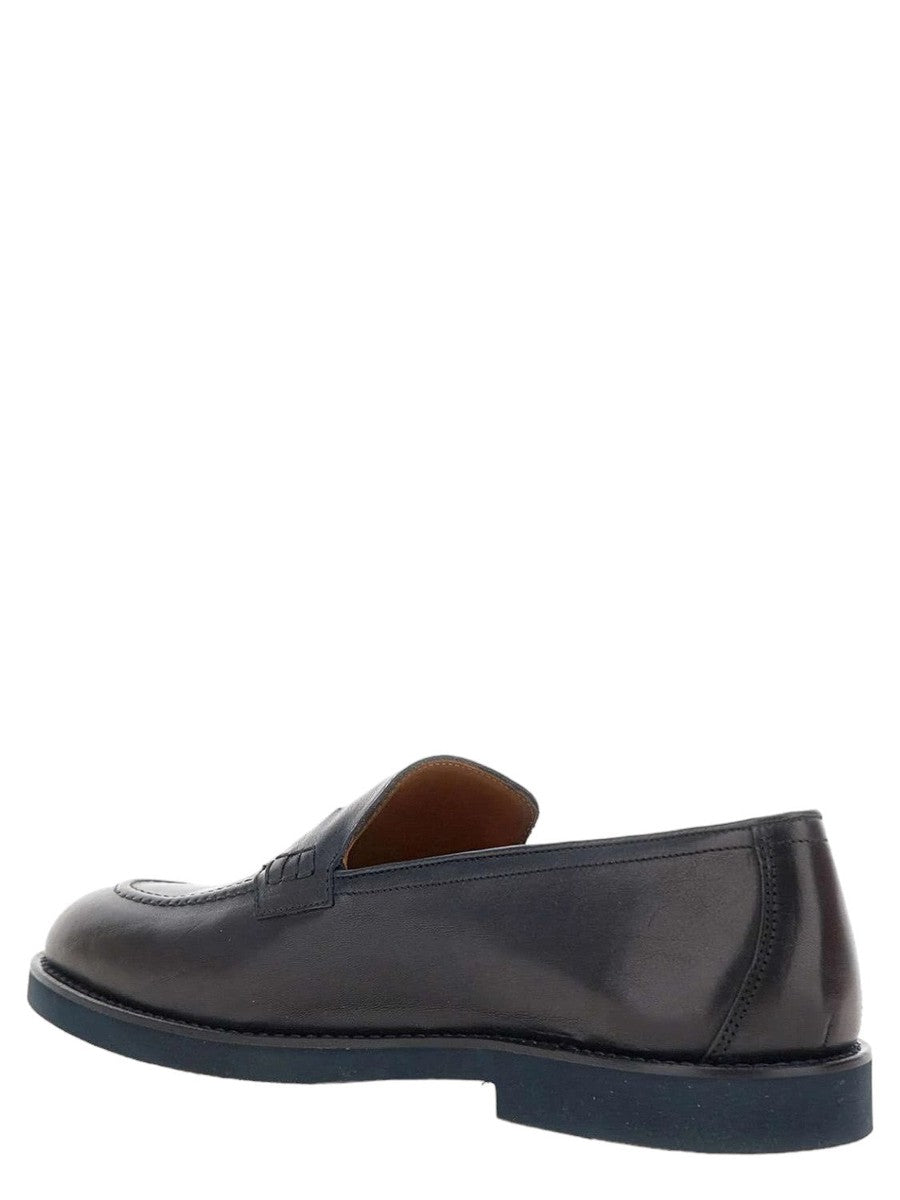 Mocassini Harley in Pelle Blu Notte-Doucal'S-Mocassini-Vittorio Citro Boutique