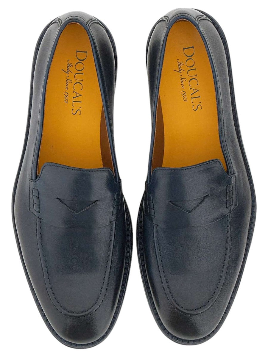 Mocassini Harley in Pelle Blu Notte-Doucal'S-Mocassini-Vittorio Citro Boutique