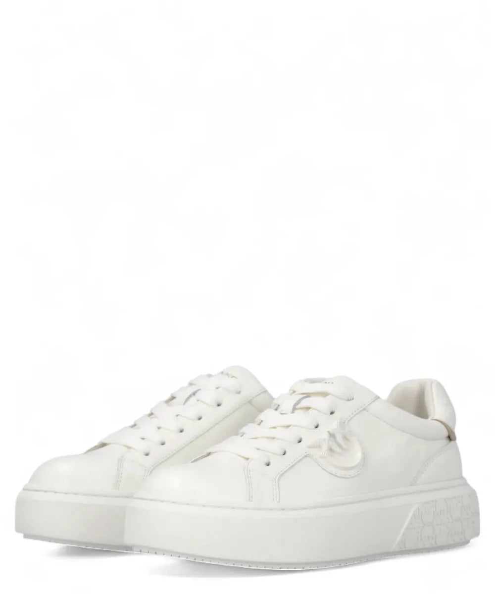 Sneakers Platform in Pelle con Logo Love Birds-Pinko-Sneakers-Vittorio Citro Boutique
