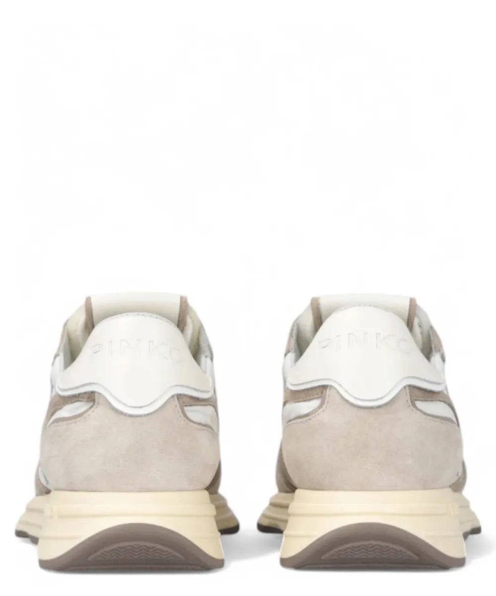 Sneakers Pinko in Pelle e Suede con Suola Sagomata e Logo-Pinko-Sneakers-Vittorio Citro Boutique