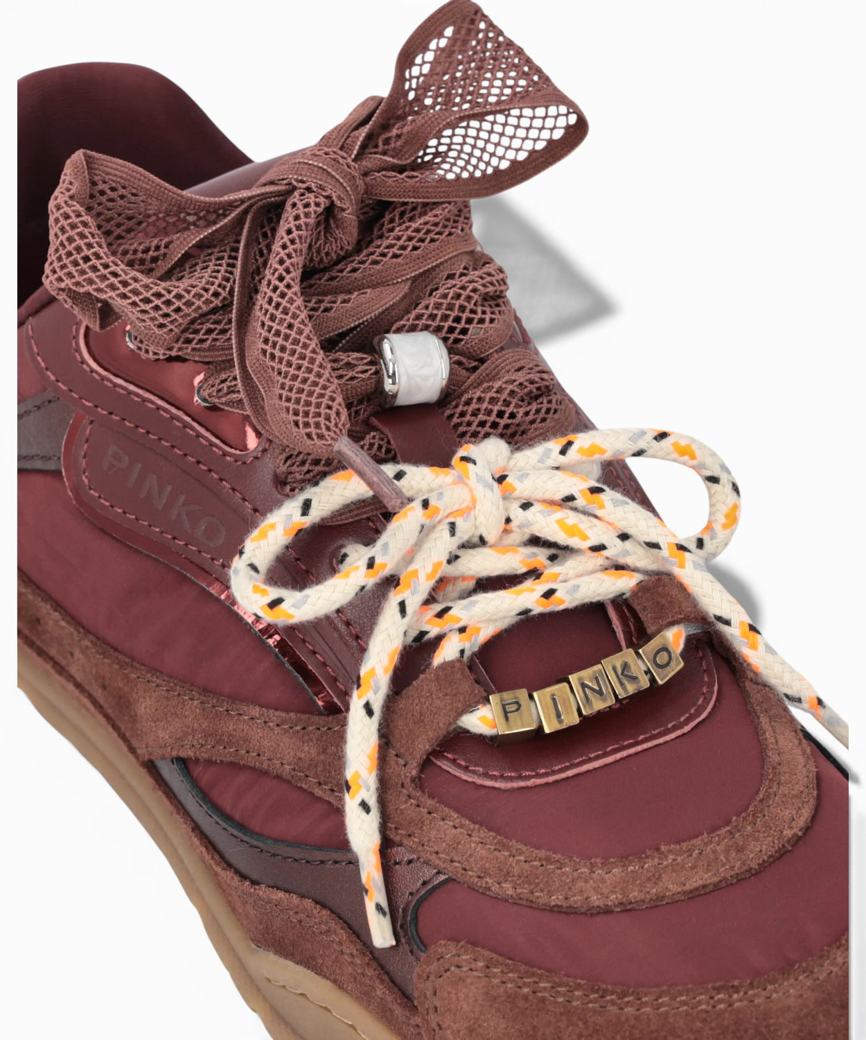 Pinko sneakers YULIA 01 con doppi lacci e applicazioni