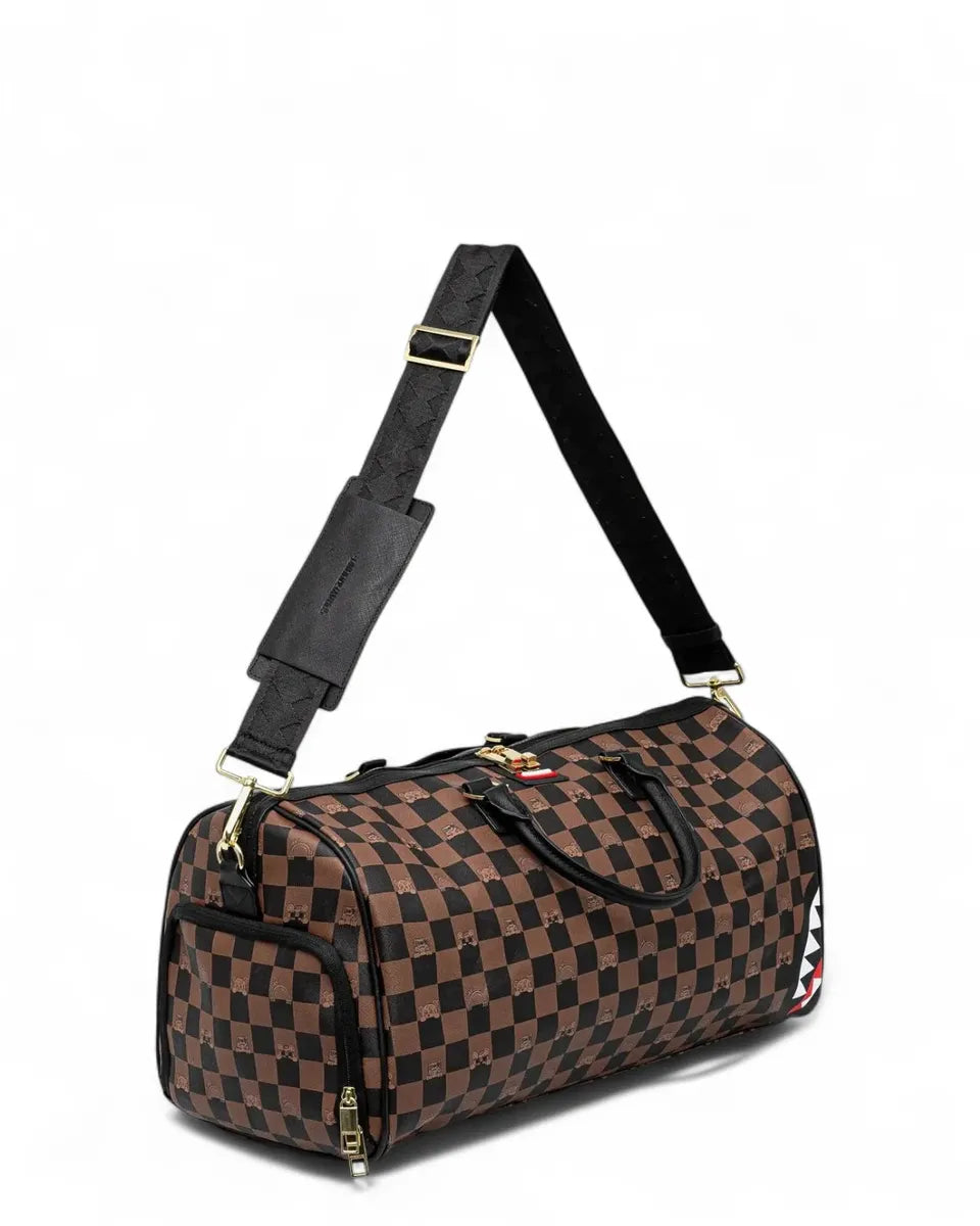 Borsone Peeking Character Check in PVC con Tracolla-Sprayground-BORSONI-Vittorio Citro Boutique