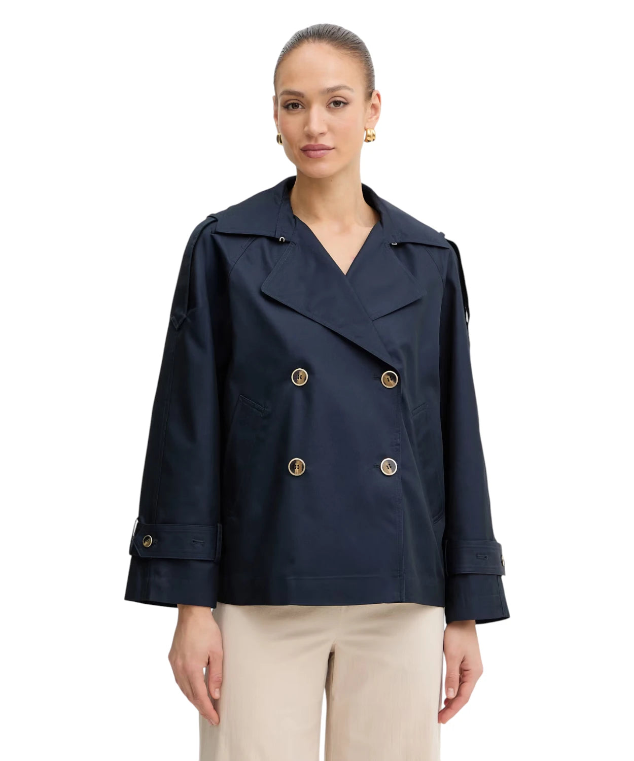 Trench court Twinset femme en coton élégant