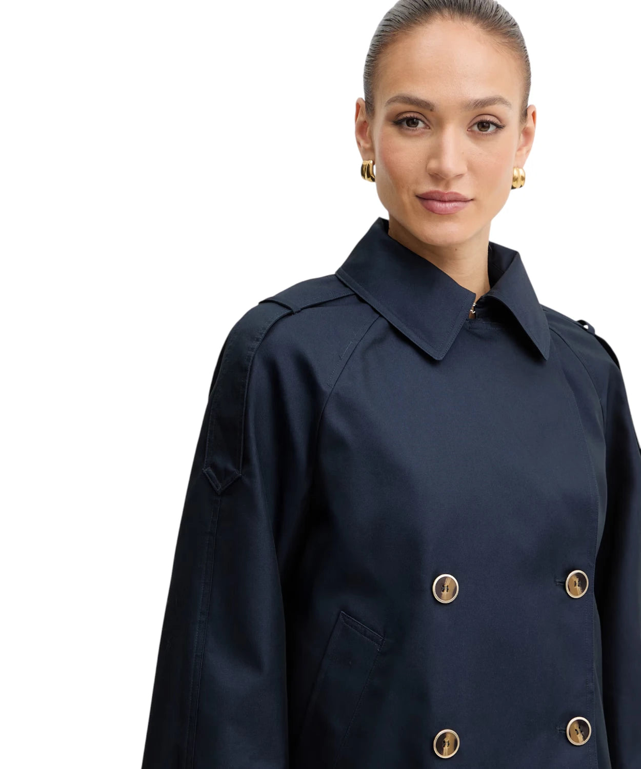 Trench court Twinset femme en coton élégant