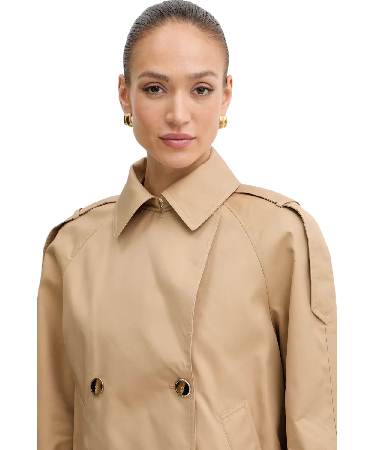 Trench court Twinset femme en coton élégant