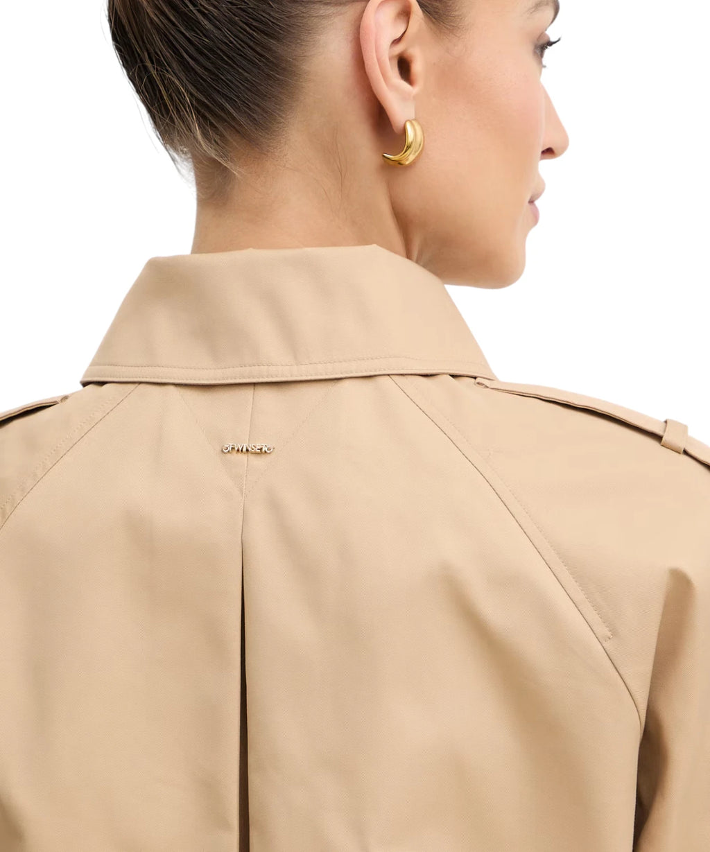 Trench court Twinset femme en coton élégant