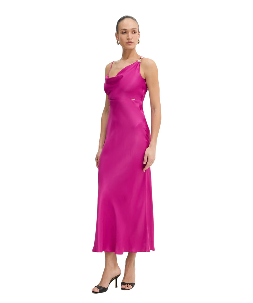 Twinset Robe Ajustée avec Bretelles Asymétriques