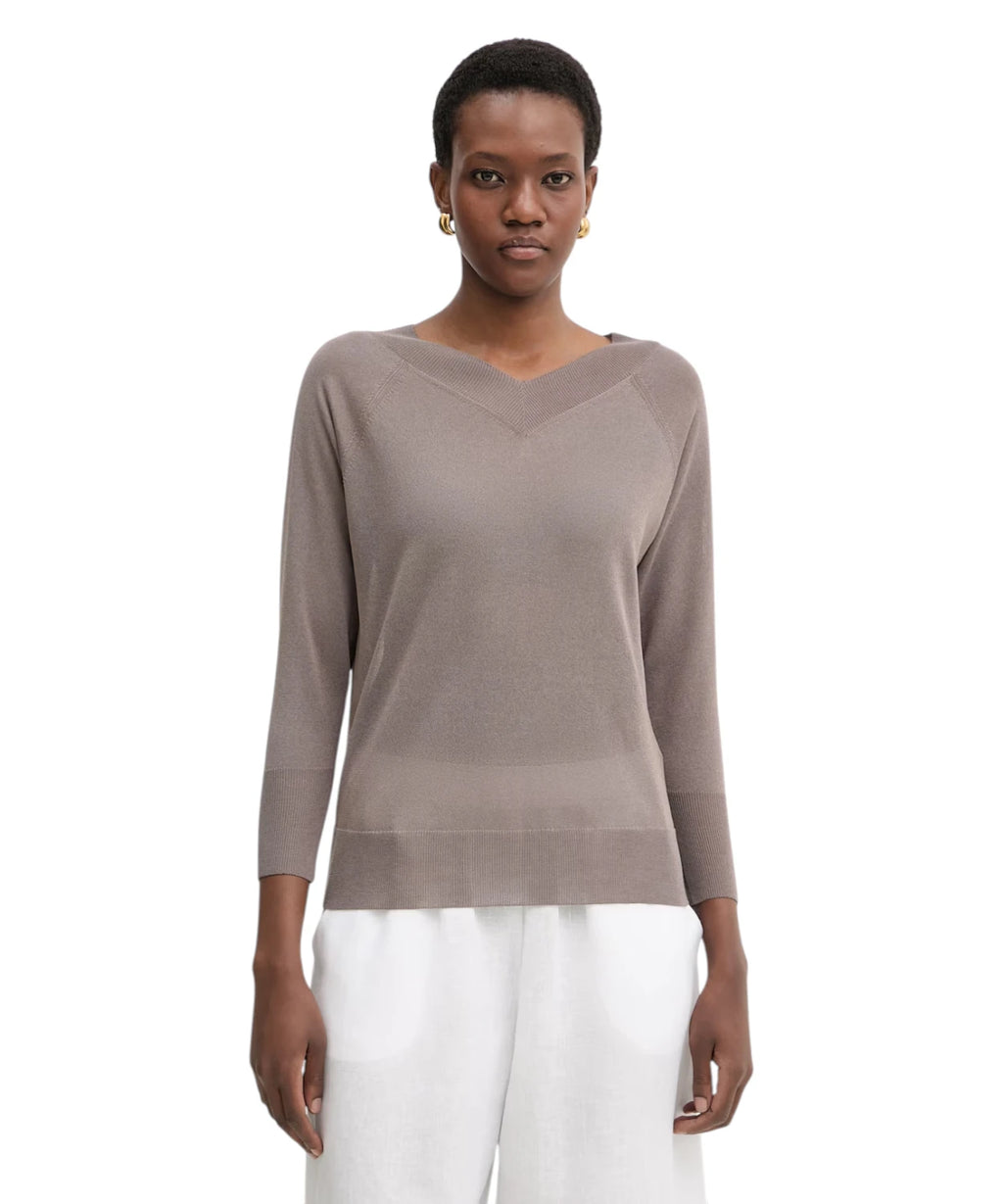 Maglia Marella TUBO con Scollo a V in Misto Viscosa