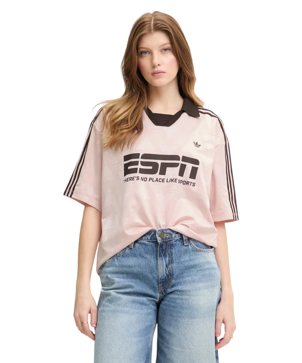 T-shirt oversize femme adidas Originals rose