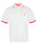 Polo in piquet bianco con ricamo di palme-Polo-Mc2 Saint Barth-Vittorio Citro Boutique