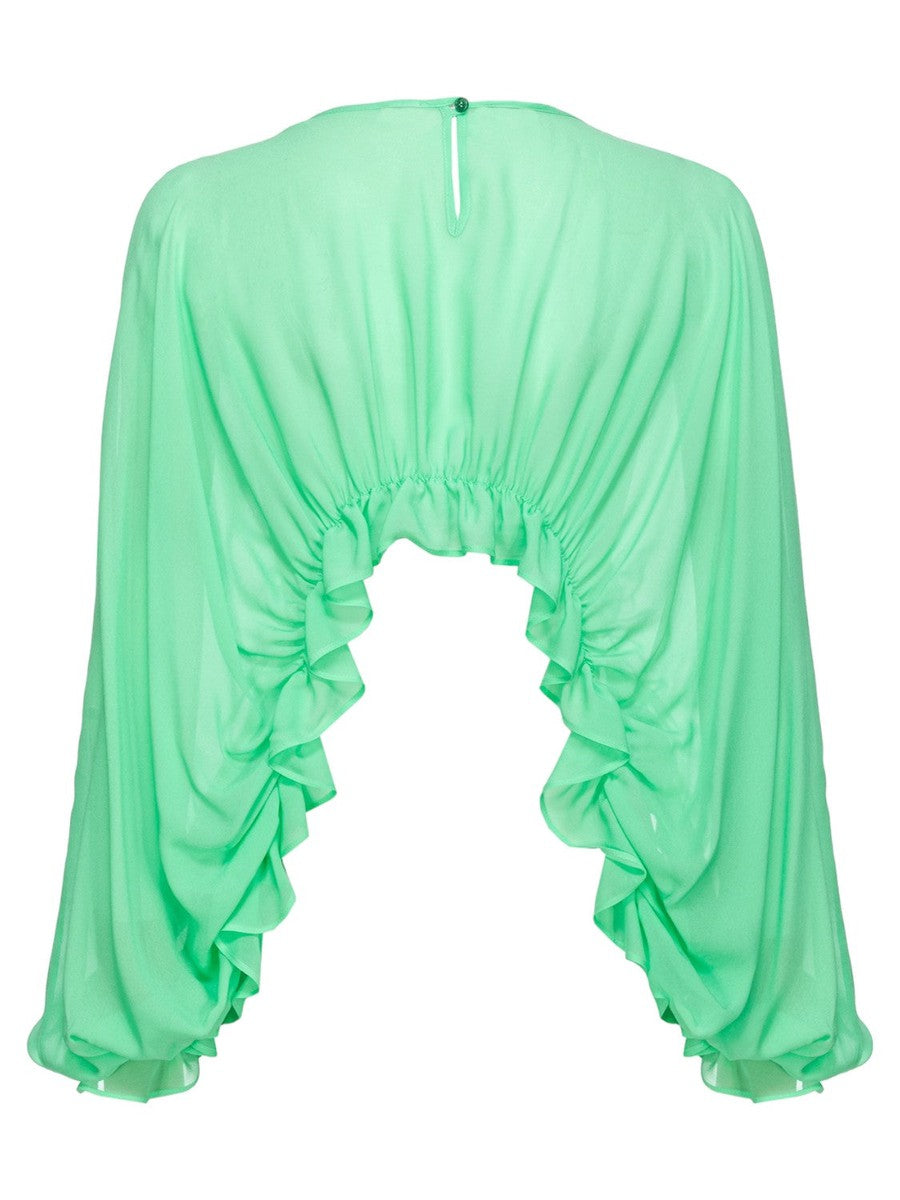 Carambola coprispalle con volant-Top-Pinko-Vittorio Citro Boutique