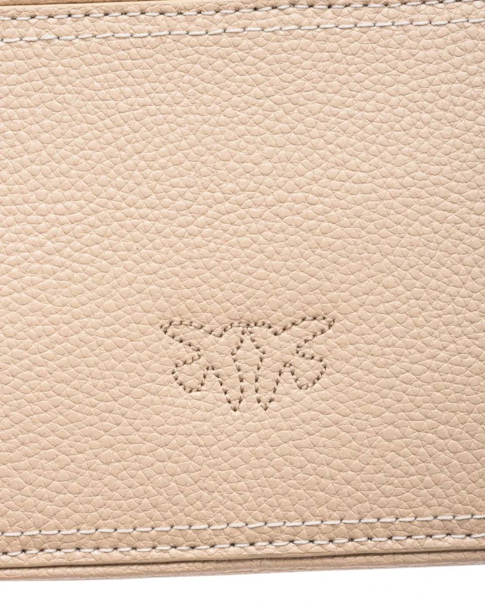 Borsa a Tracolla Piccola in Pelle con Logo Love Birds in Rilievo-Pinko-Pochette-Vittorio Citro Boutique