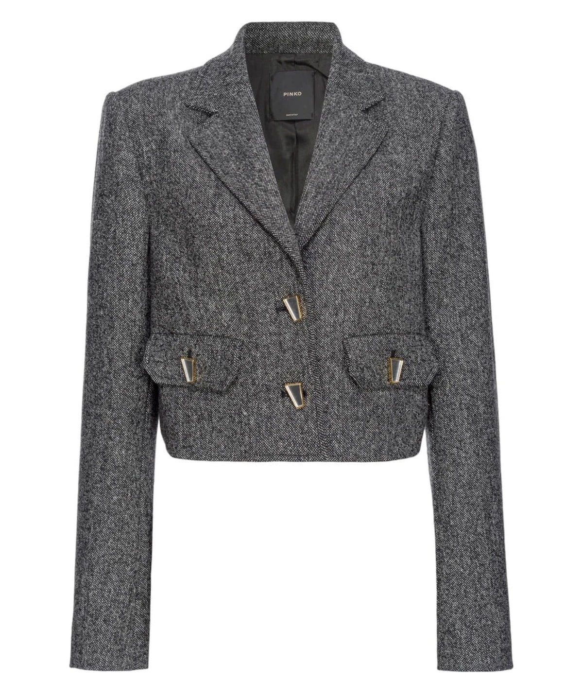 Giacca Vivona in Tweed con Dettagli in Metallo-Pinko-Giacche-Vittorio Citro Boutique