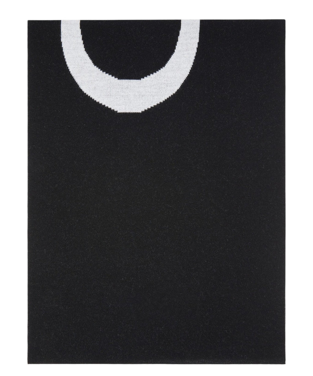 Sciarpa Nera Pinko con Logo Maxi per Donna