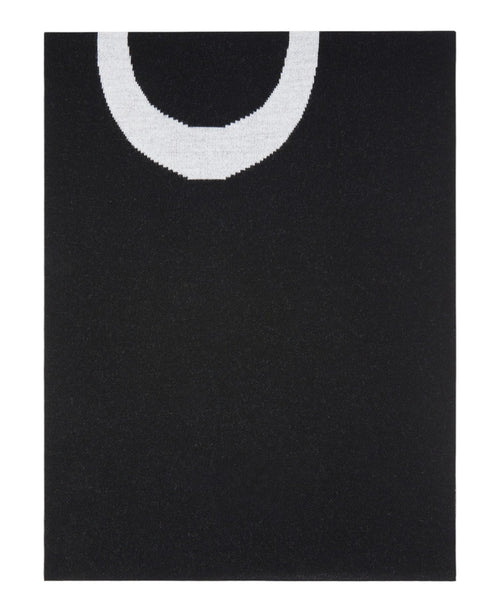 Sciarpa Nera Pinko con Logo Maxi per Donna