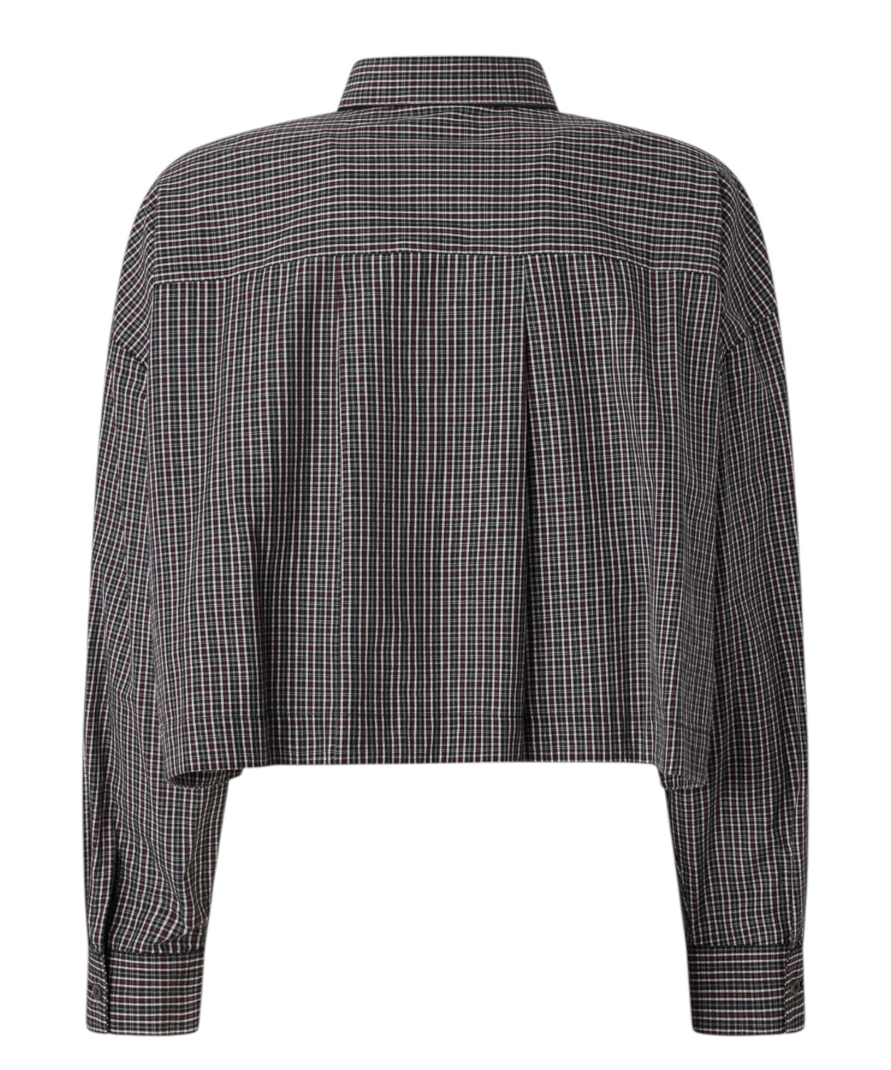 Camicia Crop Pinko Carlina in Cotone Tinto Filo
