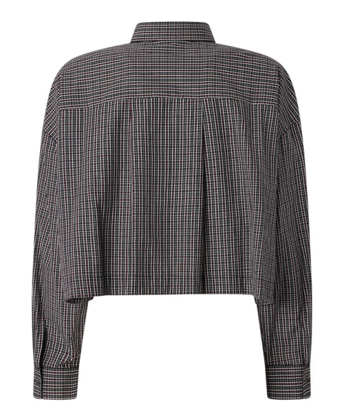 Camicia Crop Pinko Carlina in Cotone Tinto Filo