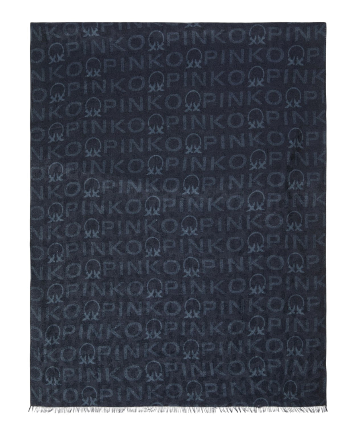Sciarpa Pinko con Logo All Over e Frange