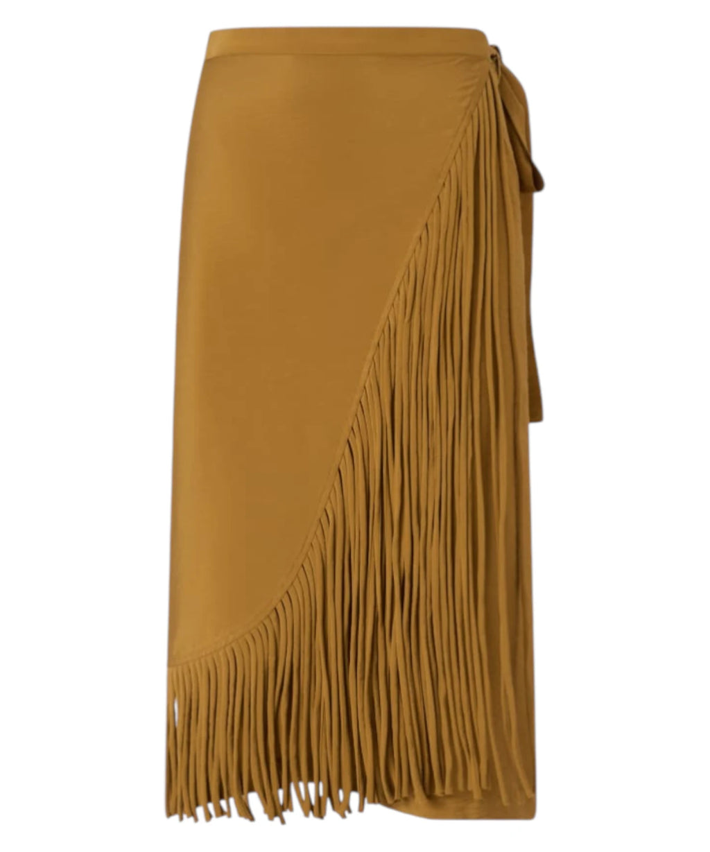 Jupe portefeuille Pinko Bacedasco avec franges