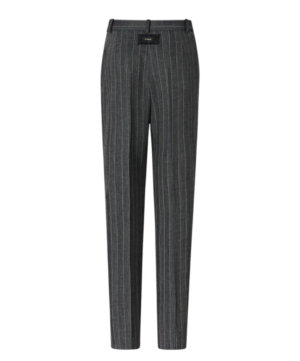 Pantaloni Gessati Eleganti Pinko Pleonie in Misto Lana