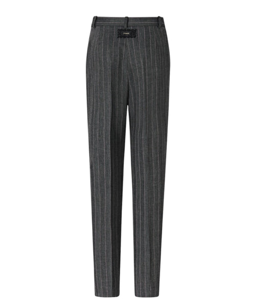 Pantaloni Gessati Eleganti Pinko Pleonie in Misto Lana
