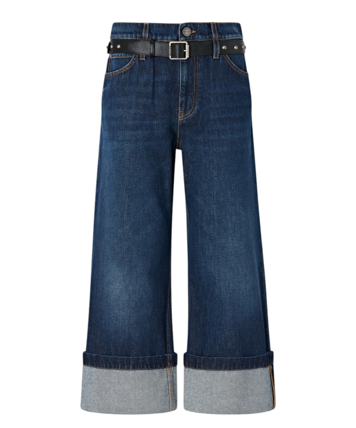 Jeans Pinko Cyntia Donna con Cintura e Risvolto
