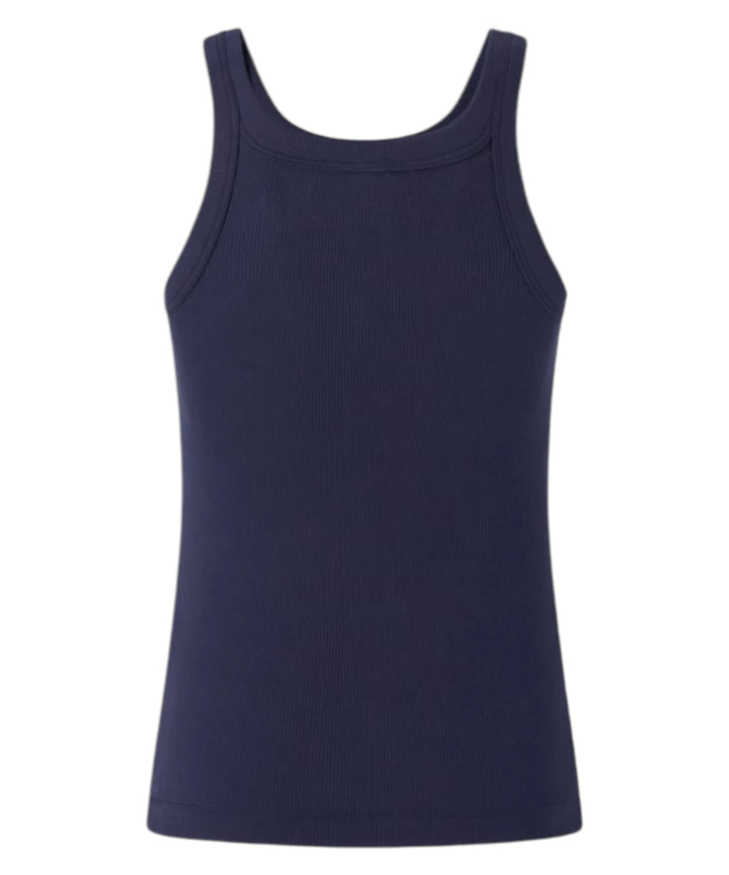 Canotta Pinko Blue Lagoon avec logo élégant