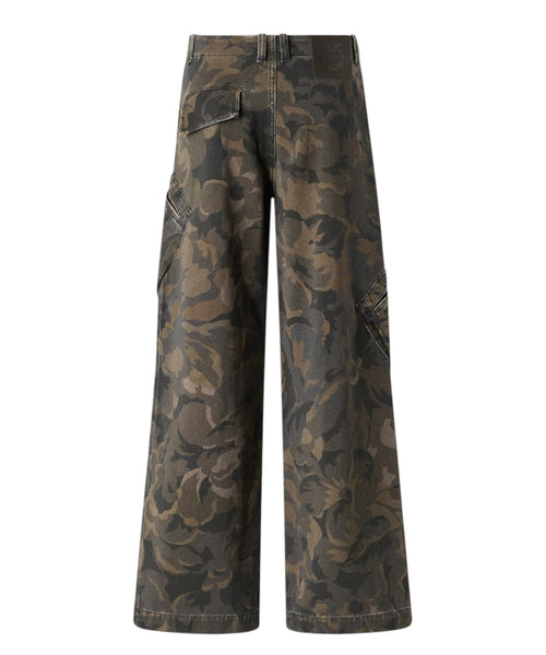 Pantaloni Pinko Haiku Camouflage Gamba Ampia