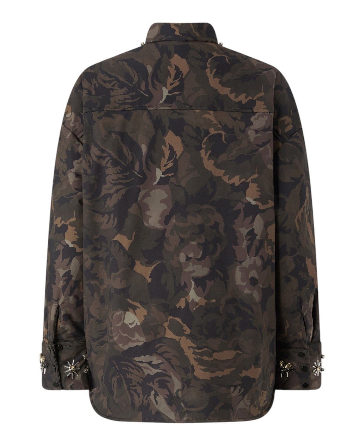 Camicia Pinko Barengo in Stile Camouflage con Applicazioni