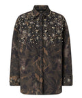 Camicia Pinko Barengo in Stile Camouflage con Applicazioni