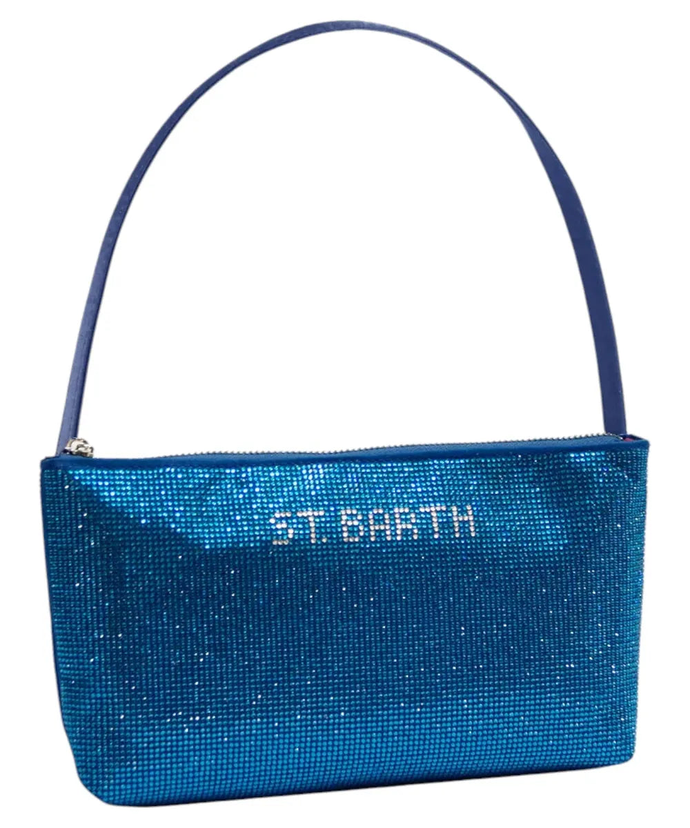 Borsa a spalla Strassy con strass all over e manico sottile-Pochette-Mc2 Saint Barth-Vittorio Citro Boutique