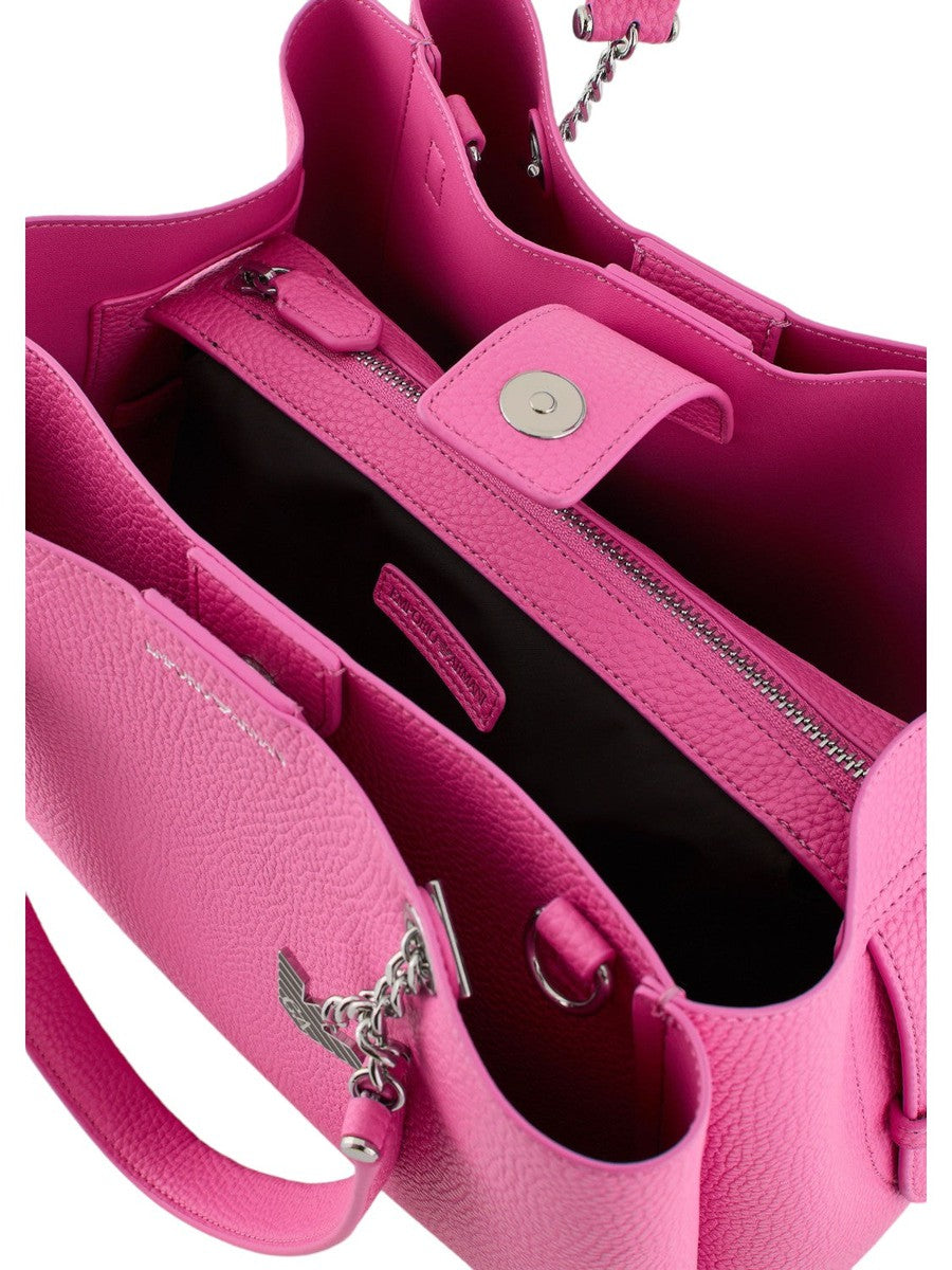 Shopper Effetto Palmellato con Charm Aquila: Versatile e Stilosa-Borse a mano-Emporio Armani-Vittorio Citro Boutique