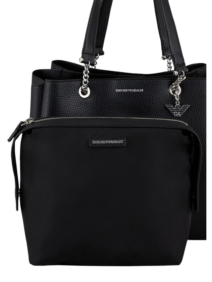 Shopper Effetto Palmellato con Charm Aquila: Versatile e Stilosa-Borse a mano-Emporio Armani-Vittorio Citro Boutique