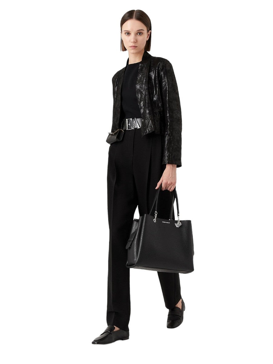 Shopper Effetto Palmellato con Charm Aquila: Versatile e Stilosa-Borse a mano-Emporio Armani-Vittorio Citro Boutique