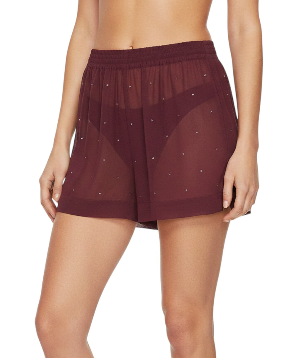 Shorts Meave MC2 Saint Barth en georgette et strass