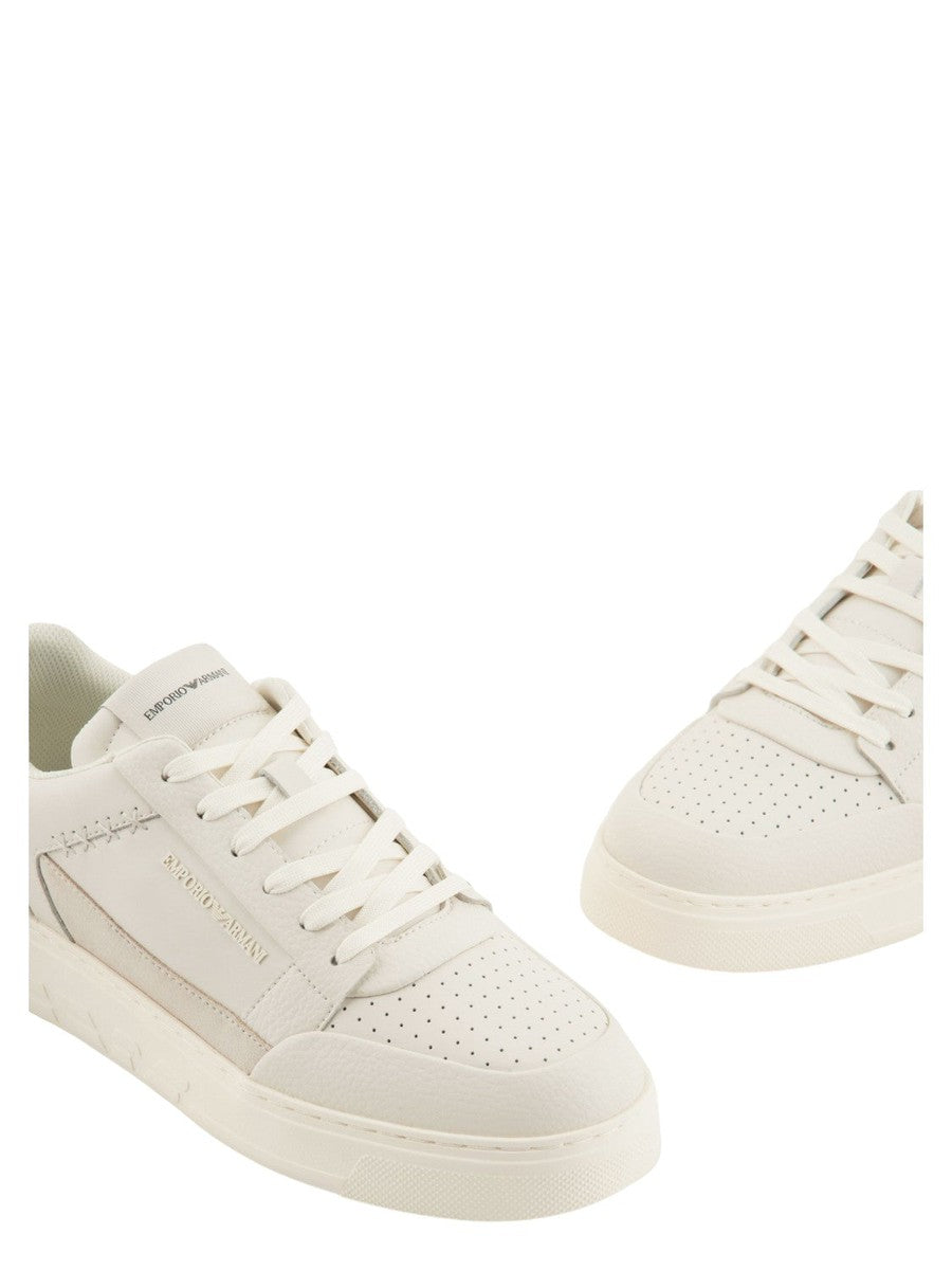 Sneakers con dettaglio cucitura in pelle rigenerata ASV-Emporio Armani-Sneakers-Vittorio Citro Boutique