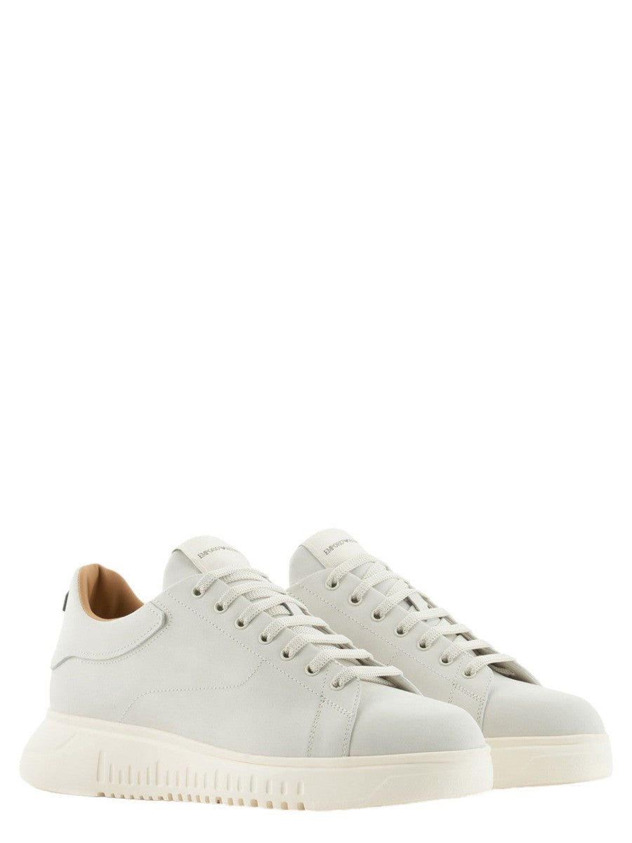 Sneakers in nabuk con suola zigrinata-Emporio Armani-Sneakers-Vittorio Citro Boutique