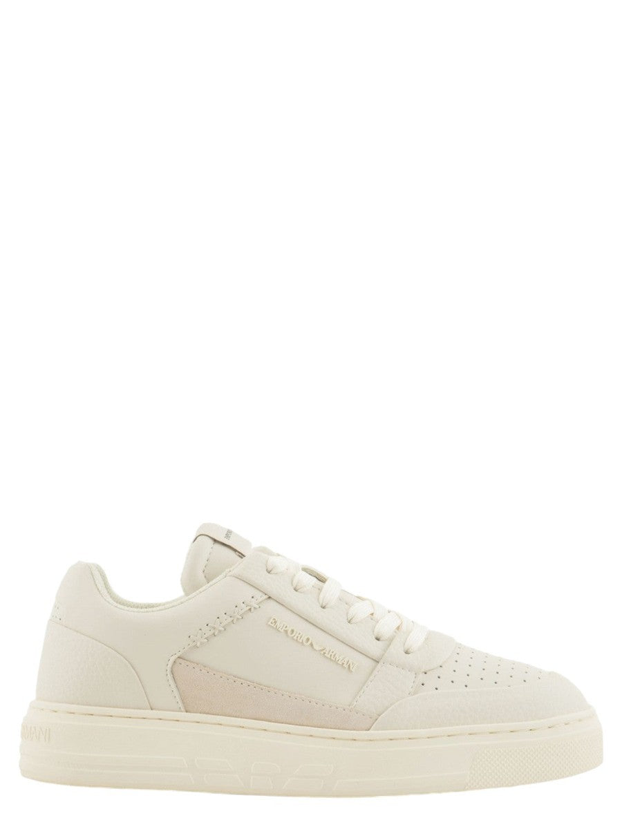 Sneakers in pelle rigenerata con dettagli a contrasto ASV-Emporio Armani-Sneakers-Vittorio Citro Boutique