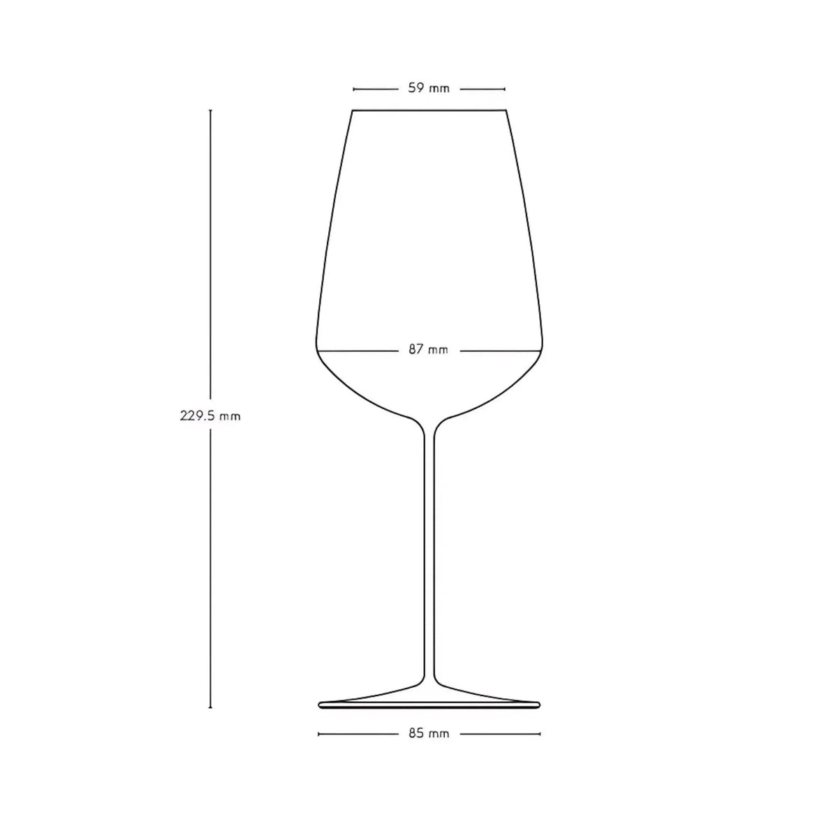 Set 2 calici da vino bianco Stem Zero per bianchi delicati