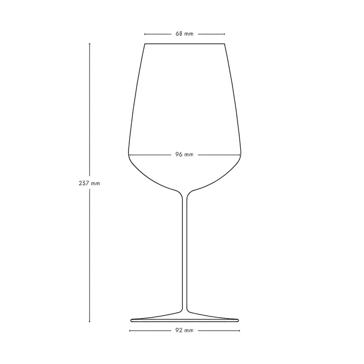 Set 2 calici da vino rosso Stem Zero Powerful