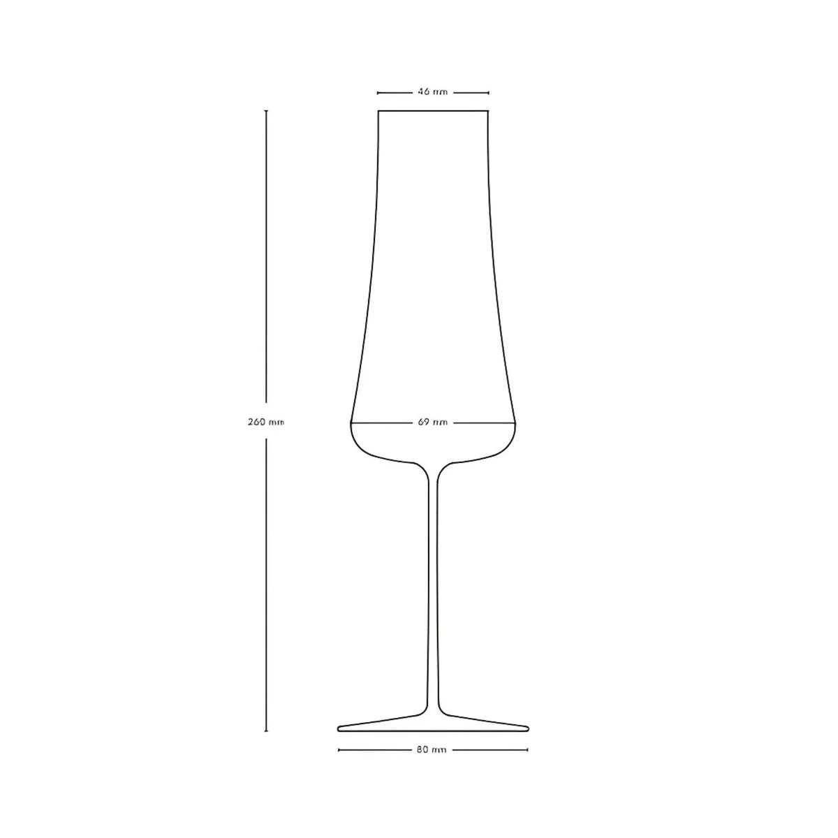 Set 2 calici da champagne Stem Zero Volcano
