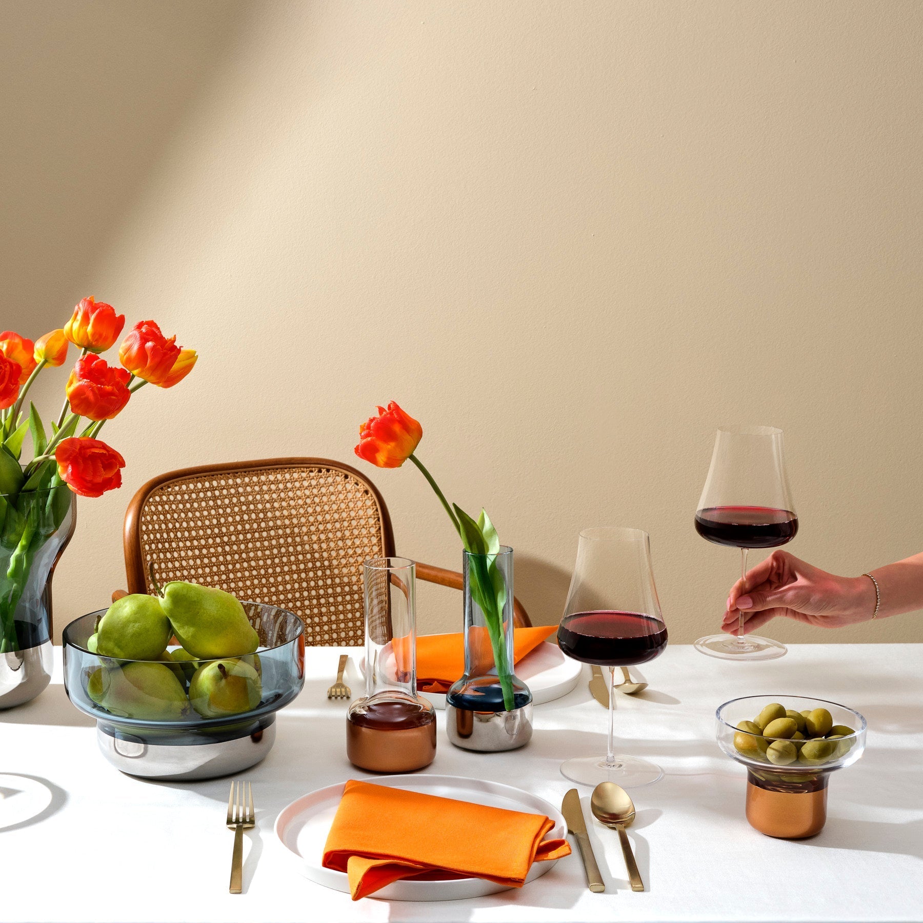 Contour Budvase Steel Blue-NUDE EU-Vasi-Vittorio Citro Boutique