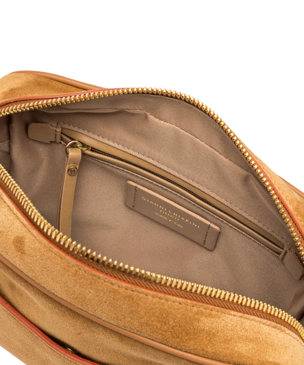 Sac Nina Gianni Chiarini à bandoulière en cuir martelé avec bandoulière tressée