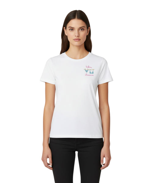 T-shirt Emilie MC2 Saint Barth avec broderie strass Bikini Obsession