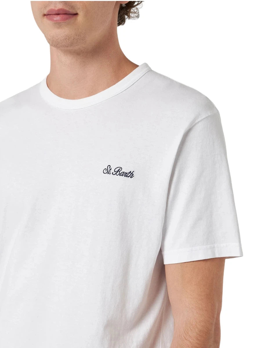 T-shirt Dover in Cotone Bianco con Ricamo St. Barth-Mc2 Saint Barth-T-shirt-Vittorio Citro Boutique