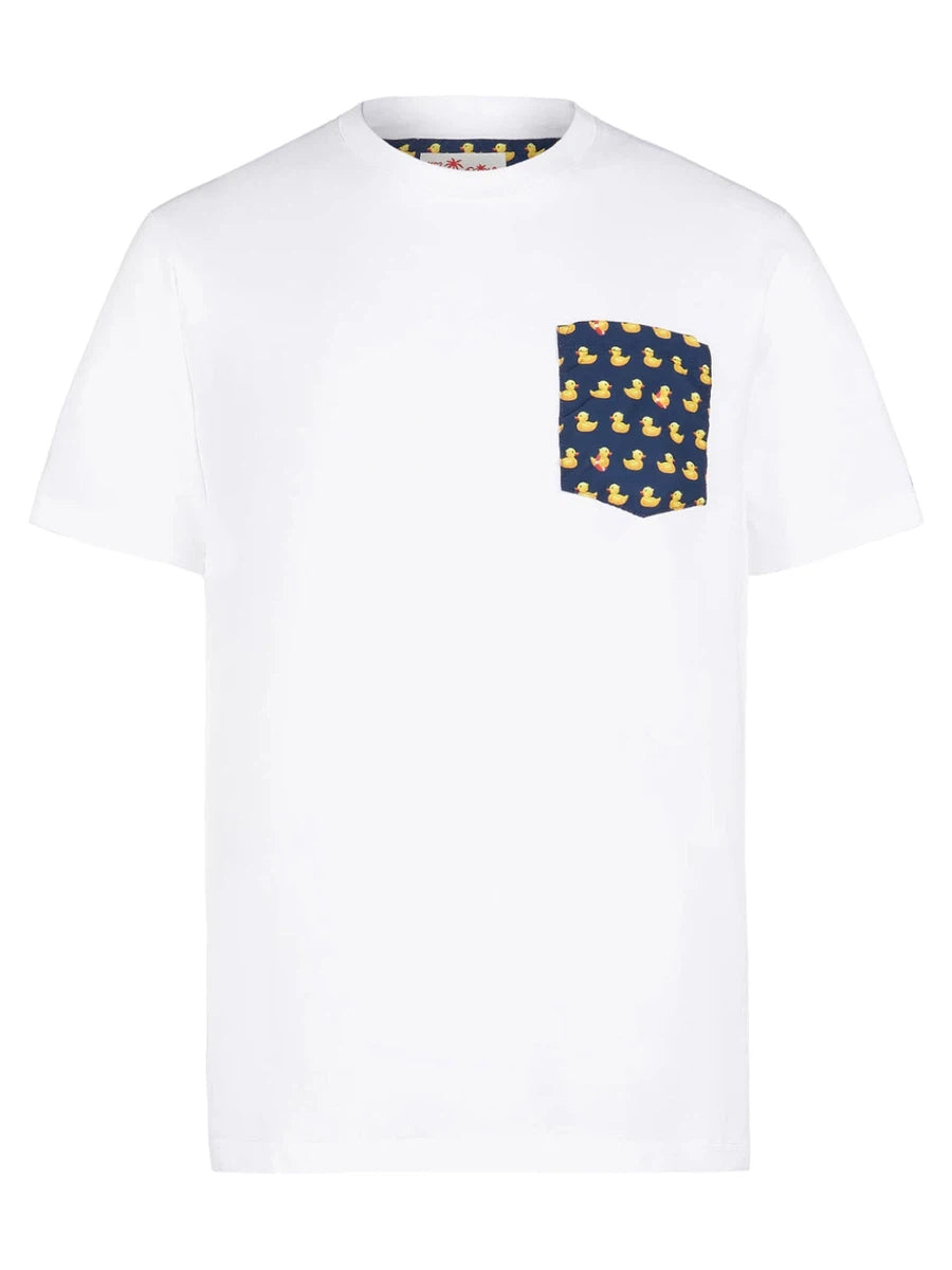 T-shirt da Uomo in Cotone con Taschino Stampa Papere-T-shirt-Mc2 Saint Barth-Vittorio Citro Boutique
