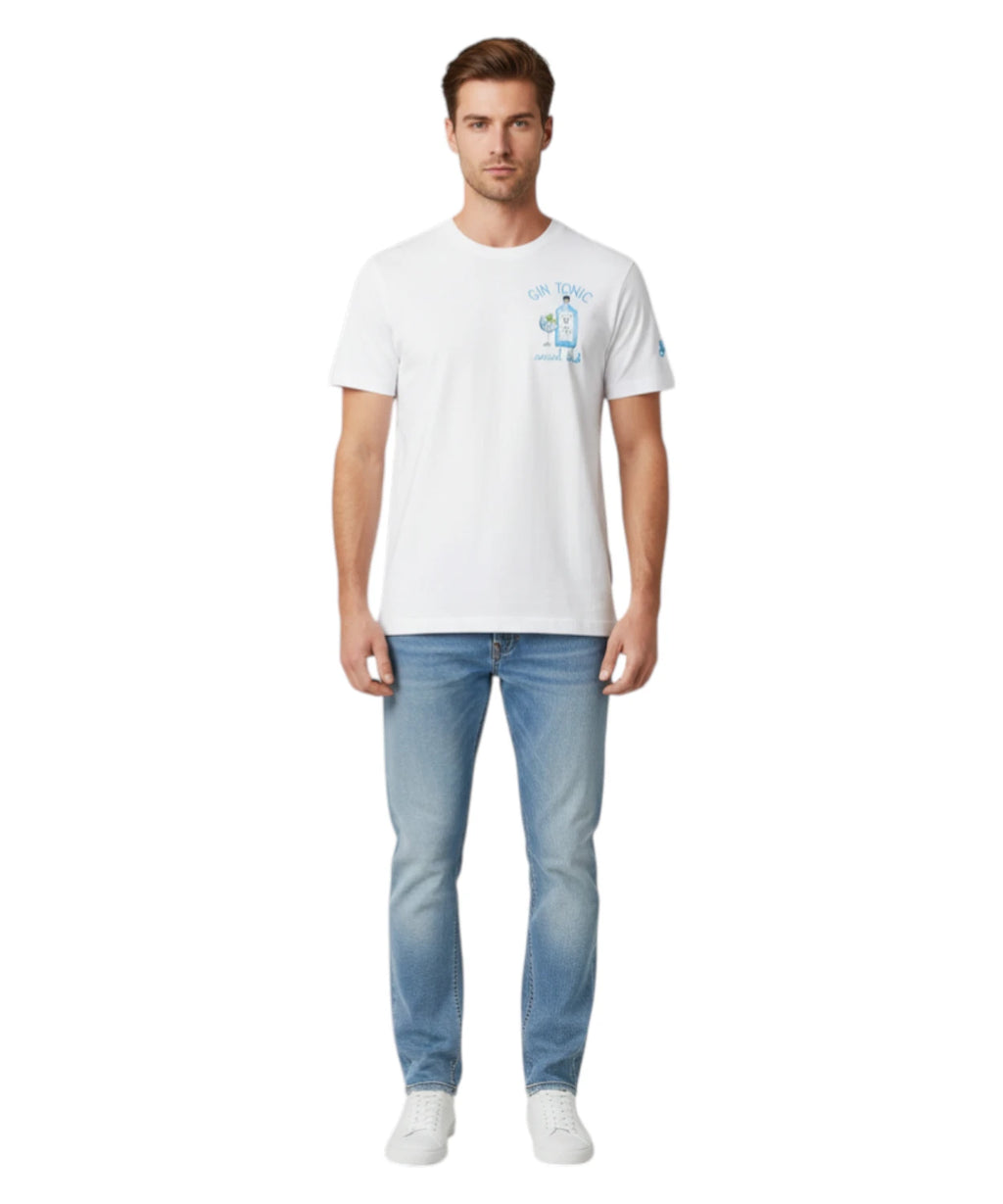 T-shirt Homme Portofino avec Broderie MC2 Saint Barth