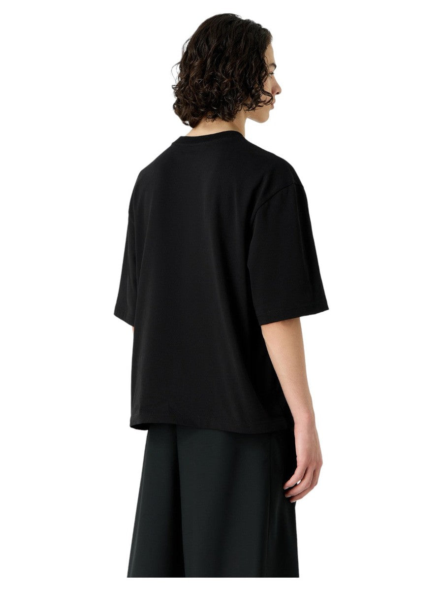 T-shirt in jersey mano compatta con tasca e stampa gingko-Emporio Armani-T-shirt-Vittorio Citro Boutique