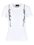 T-shirt in Jersey Organico con Ricamo Logo Effetto Auricolari-Emporio Armani-T-shirt-Vittorio Citro Boutique